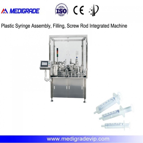 MDF Plastic Syringe Assembly, Filling, Screw Rod syringe Machine